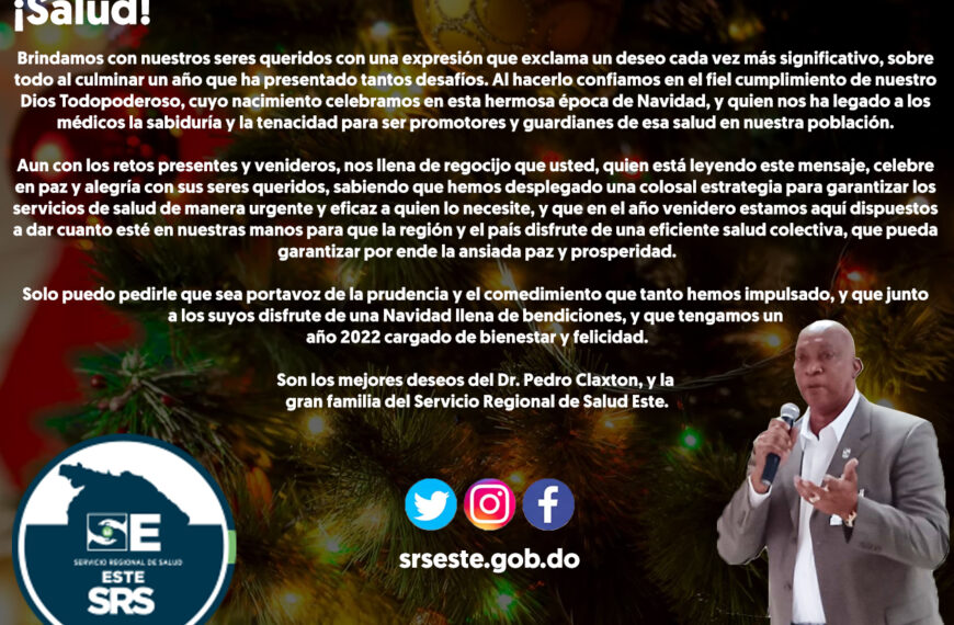 Director SRS Este envia mensaje de Navidad a la región.