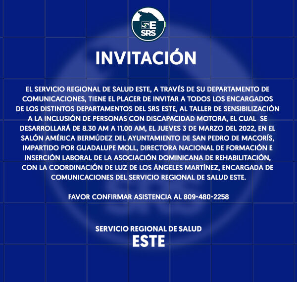 Invitación al taller de sensibilización para la inclusión de personas con discapacidad motora