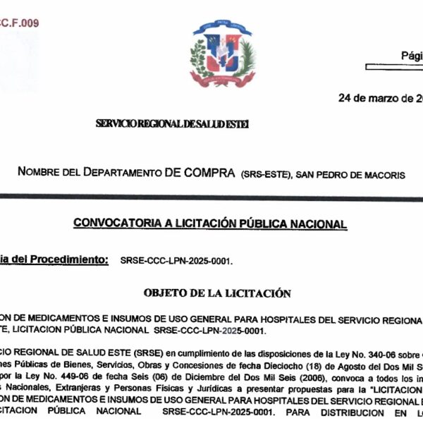 Convocatoria a Licitación Pública Nacional