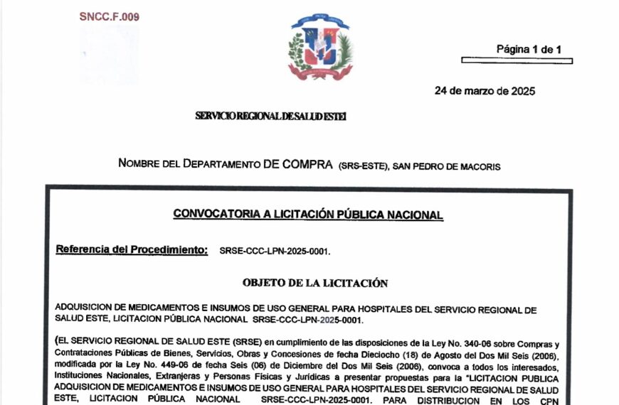 Convocatoria a Licitación Pública Nacional