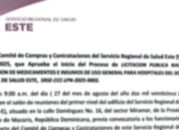Licitación Pública Nacional para adquisicion de medicamentos e insumos