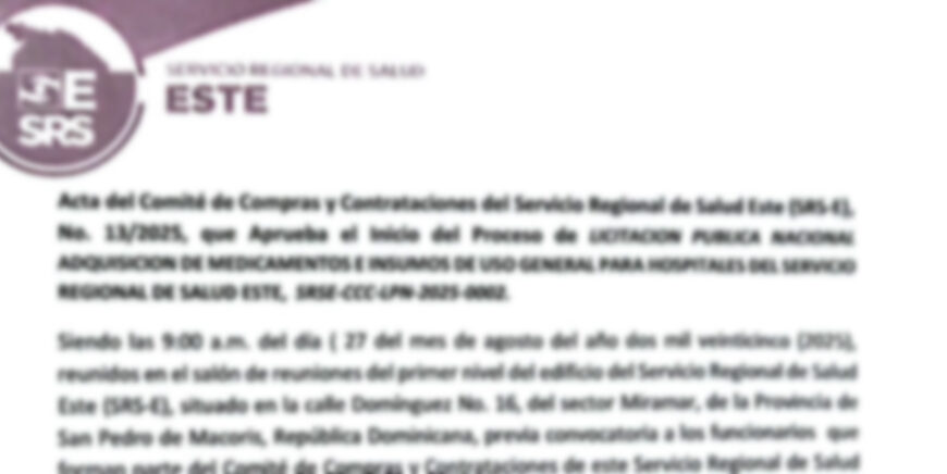 Licitación Pública Nacional para adquisicion de medicamentos e insumos