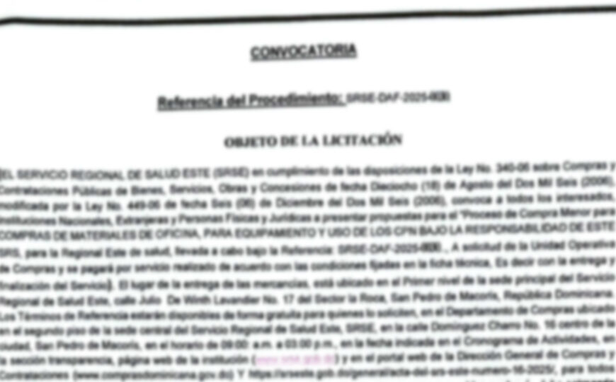 Convocatoria a Licitación