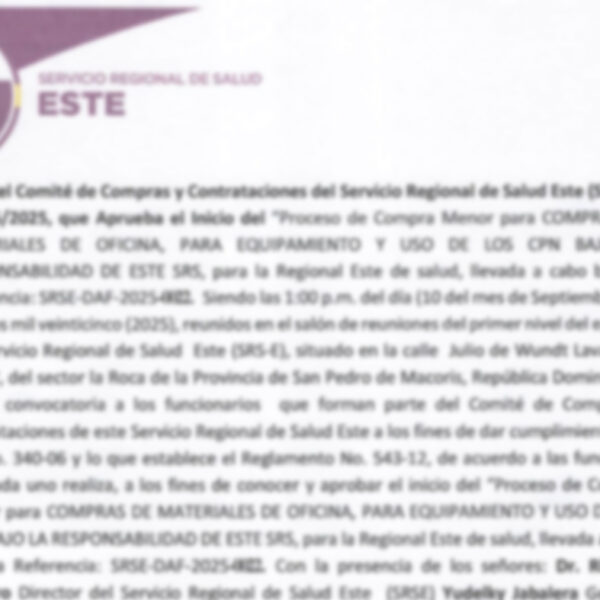 Acta de inicio para proceso de compras 15/2025