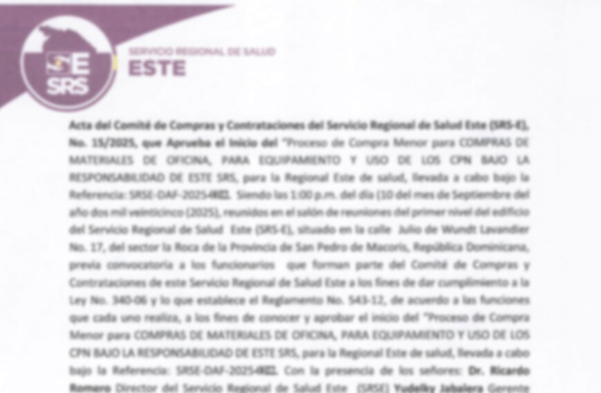 Acta de inicio para proceso de compras 15/2025