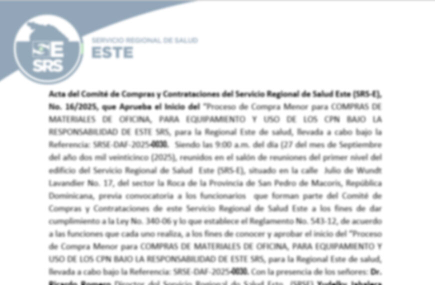 Acta del SRS Este Numero 16-2025