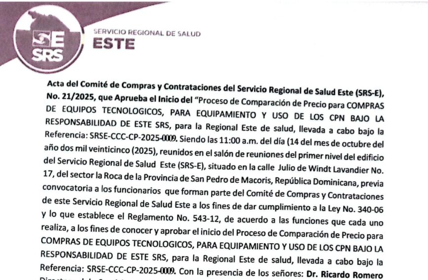 Acta para proceso de comparacion de precio para compras
