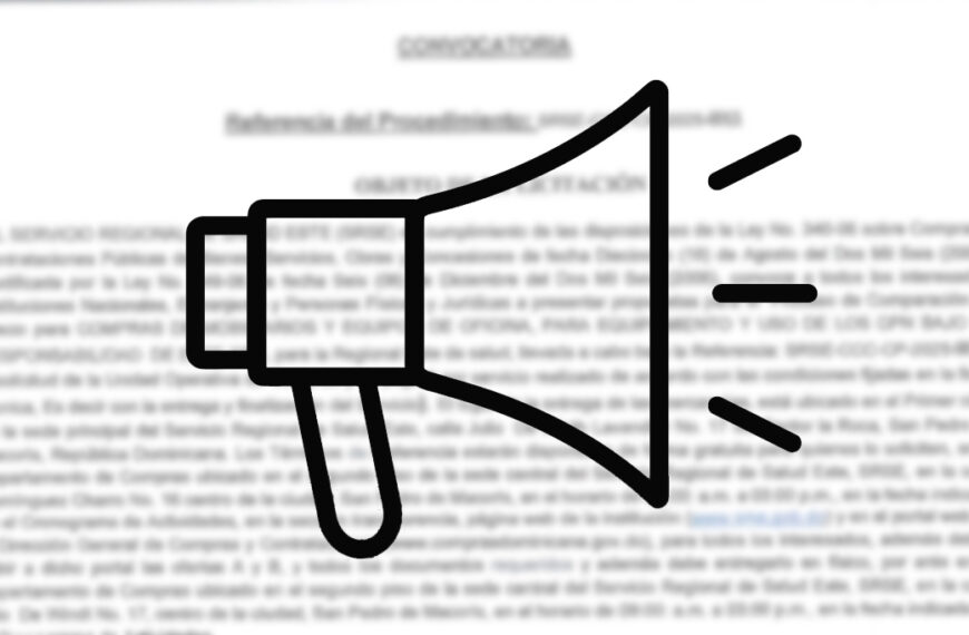 Convocatoria para adquisición de equipo mobiliario